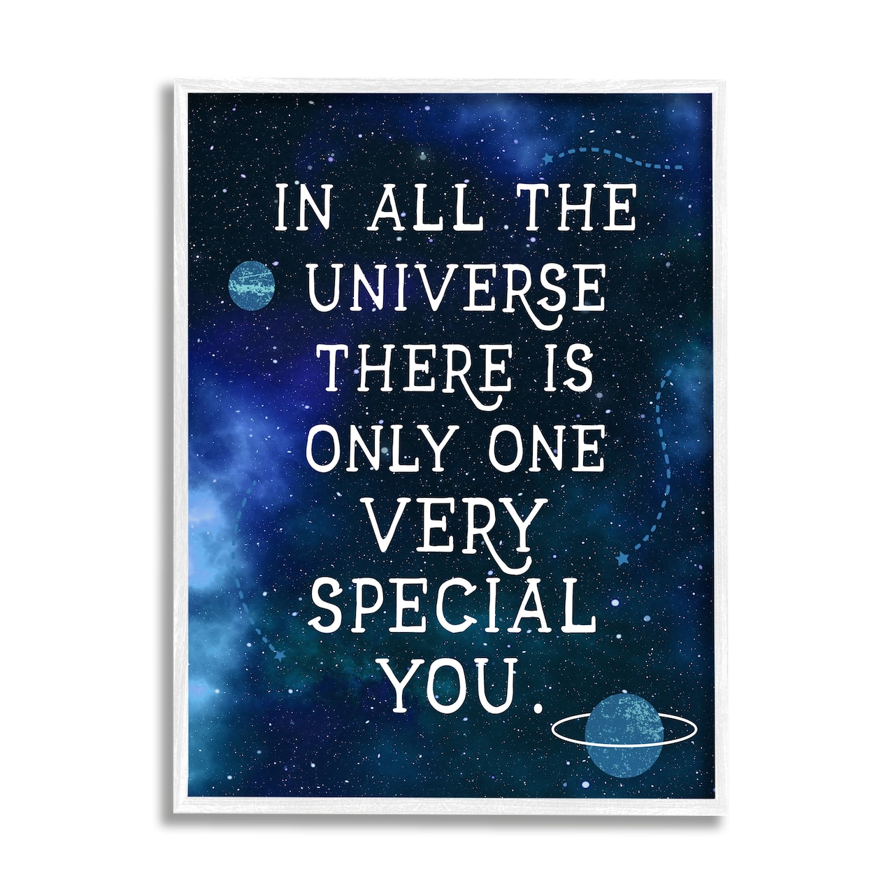 Stupell Industries Only One Very Special You Phrase Blue Universe Framed Wall Art